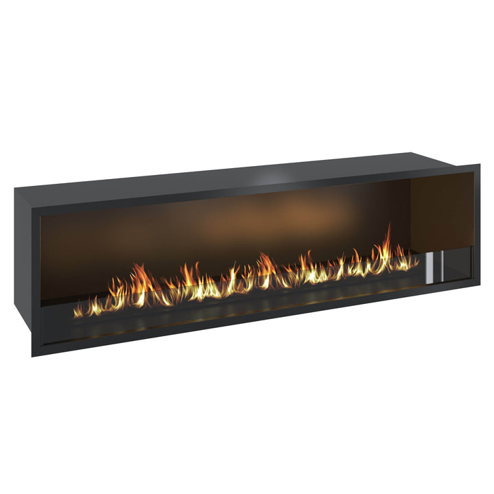 Bioethanol Einbau Kamin Ofen SELECTED 200cm Ethanol Einbaukamin von Wild Flame Seitlich