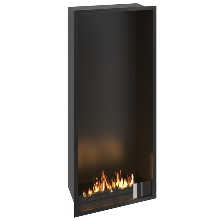Bioethanol Einbau Kamin Ofen SELECTED Vertikal 70x160x35cm von Wild Flame Seitlich