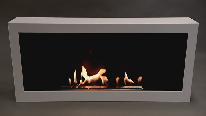 Bioethanol Wandkamin - Deluxe Weiss