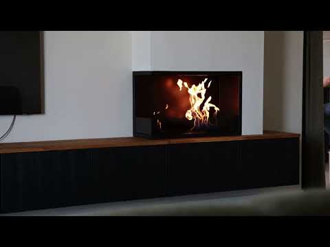Bioethanol Eck Einbaukamin - BASE WOOD L160